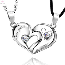 2017 Summer Hot Eterniti Silver Couple Love Heart Pendant Necklace